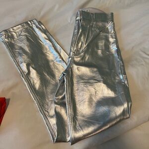 Abercrombie Vegan Leather 90s straight pant